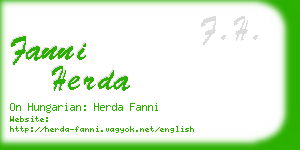 fanni herda business card